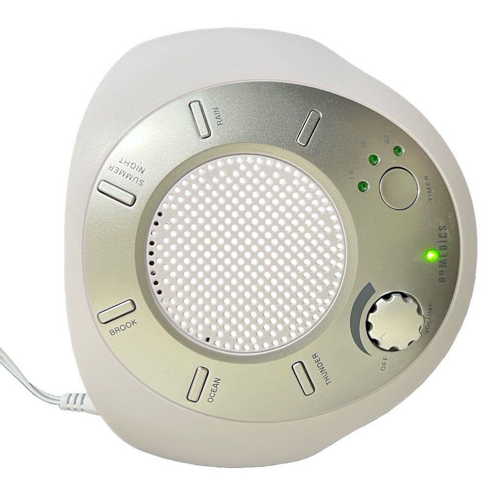 Homedics SoundSpa White Noise Machine SS-2000 6 Nature Sounds Silver White